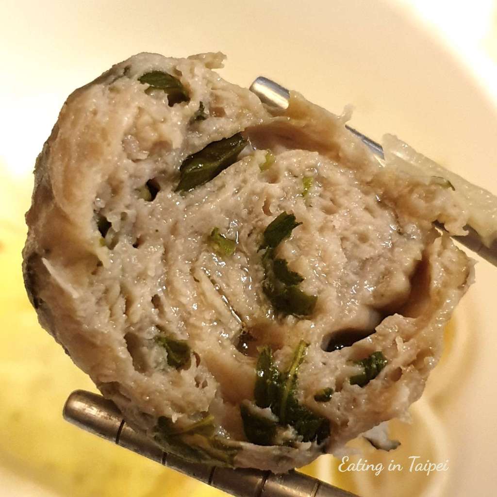 inside basil meatball